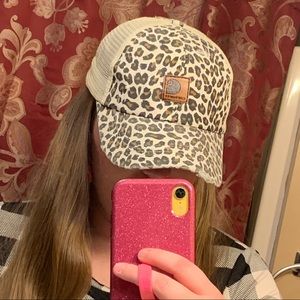 Leopard Print Criss Cross Baseball Cap